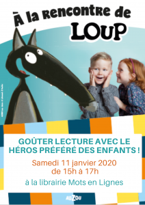 Rencontrez Loup samedi 11 janvier 2020 à la librairie Mots en Lignes à courbevoie