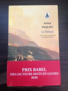 Le retour d'Anna Enquist lauréat du prix babel des lecteurs mots en lignes 2020